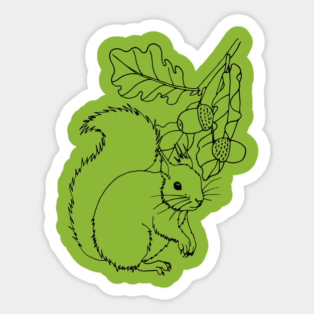 Squirrel Sticker by senkova